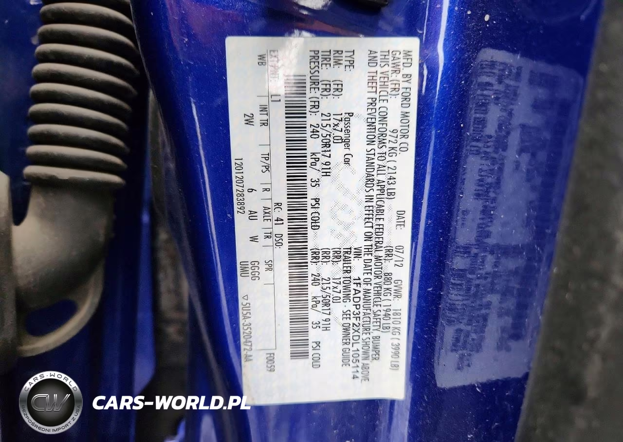 2013 Ford Focus Se VIN:1FADP3F2XDL105114 - 12