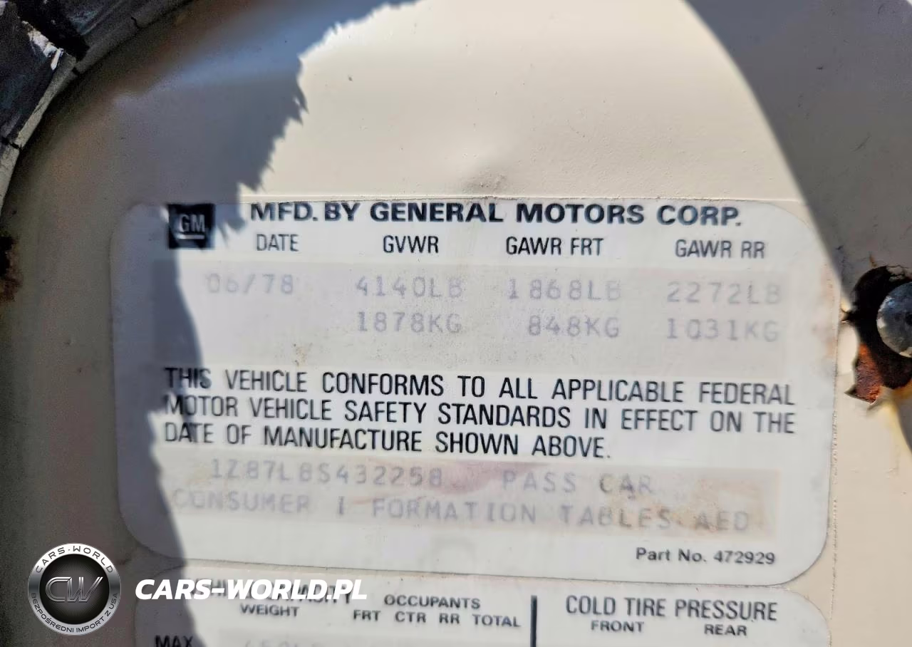 1978 Chevrolet Corvette VIN:1Z87L8S432258 - 12