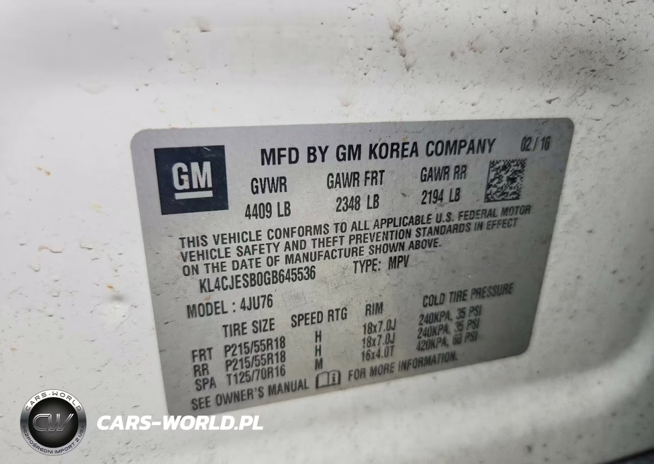 2016 Buick Encore VIN:KL4CJESB0GB645536 - 13
