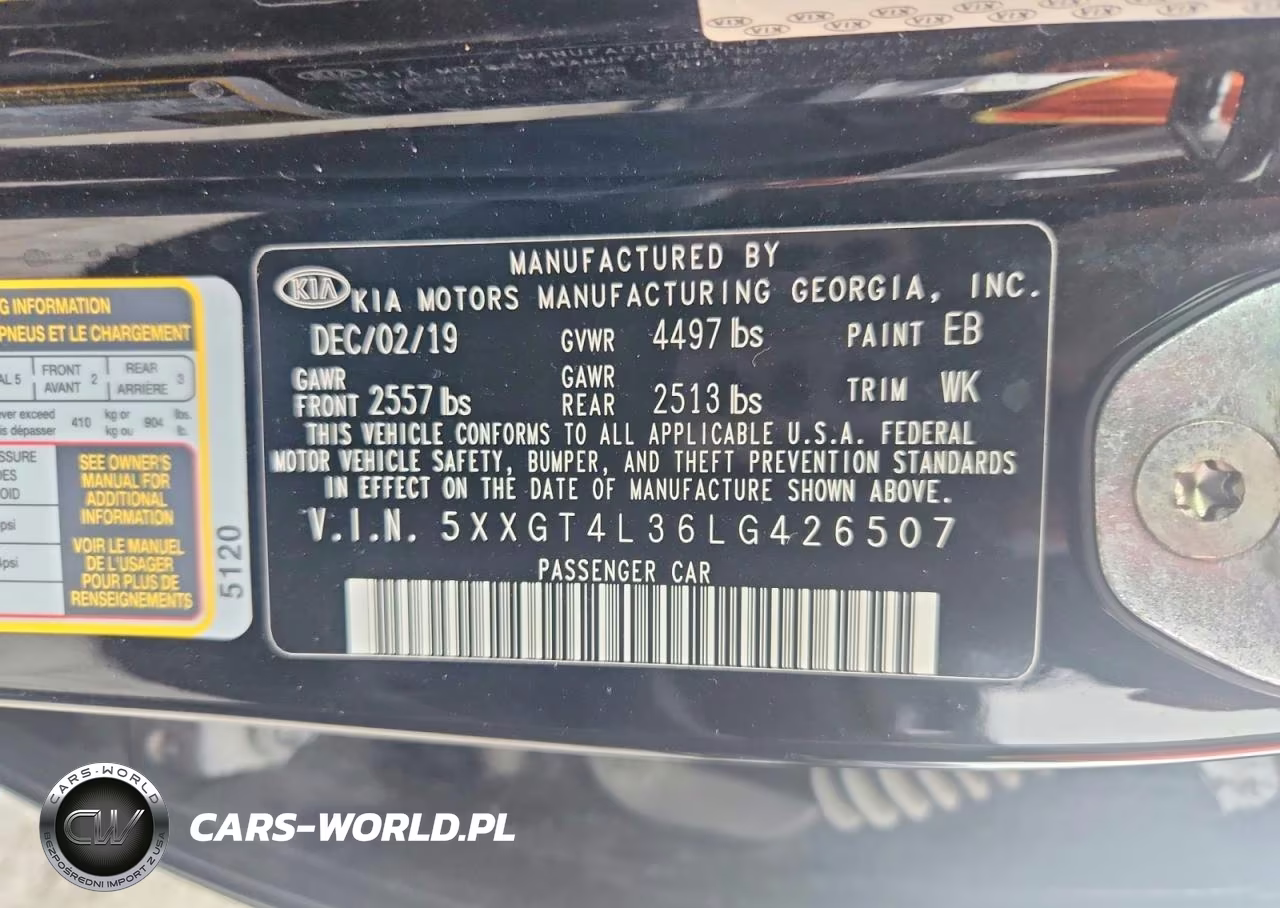 2020 Kia Optima Lx VIN:5XXGT4L36LG426507 - 12