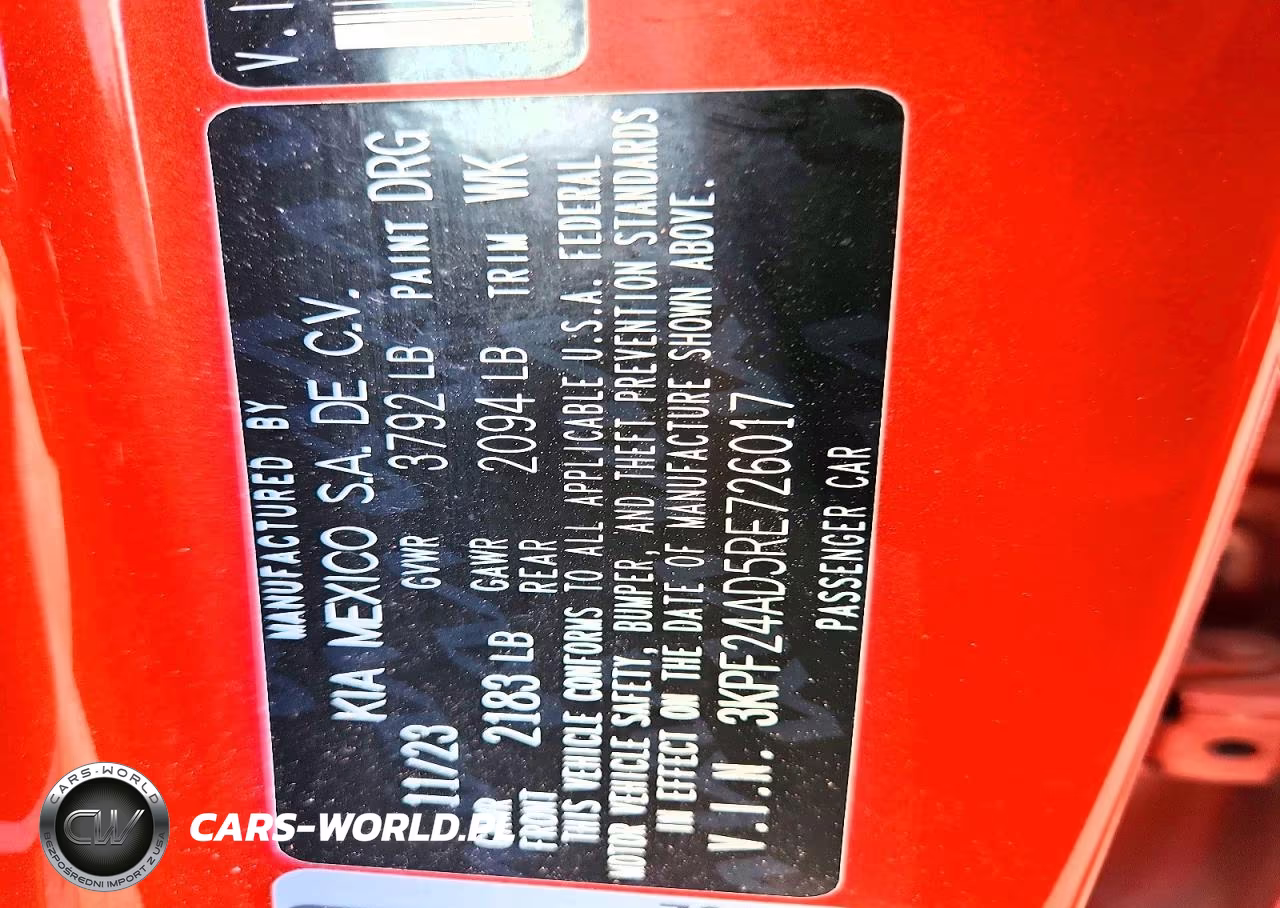 2024 Kia Forte Lxs VIN:3KPF24AD5RE726017 - 12