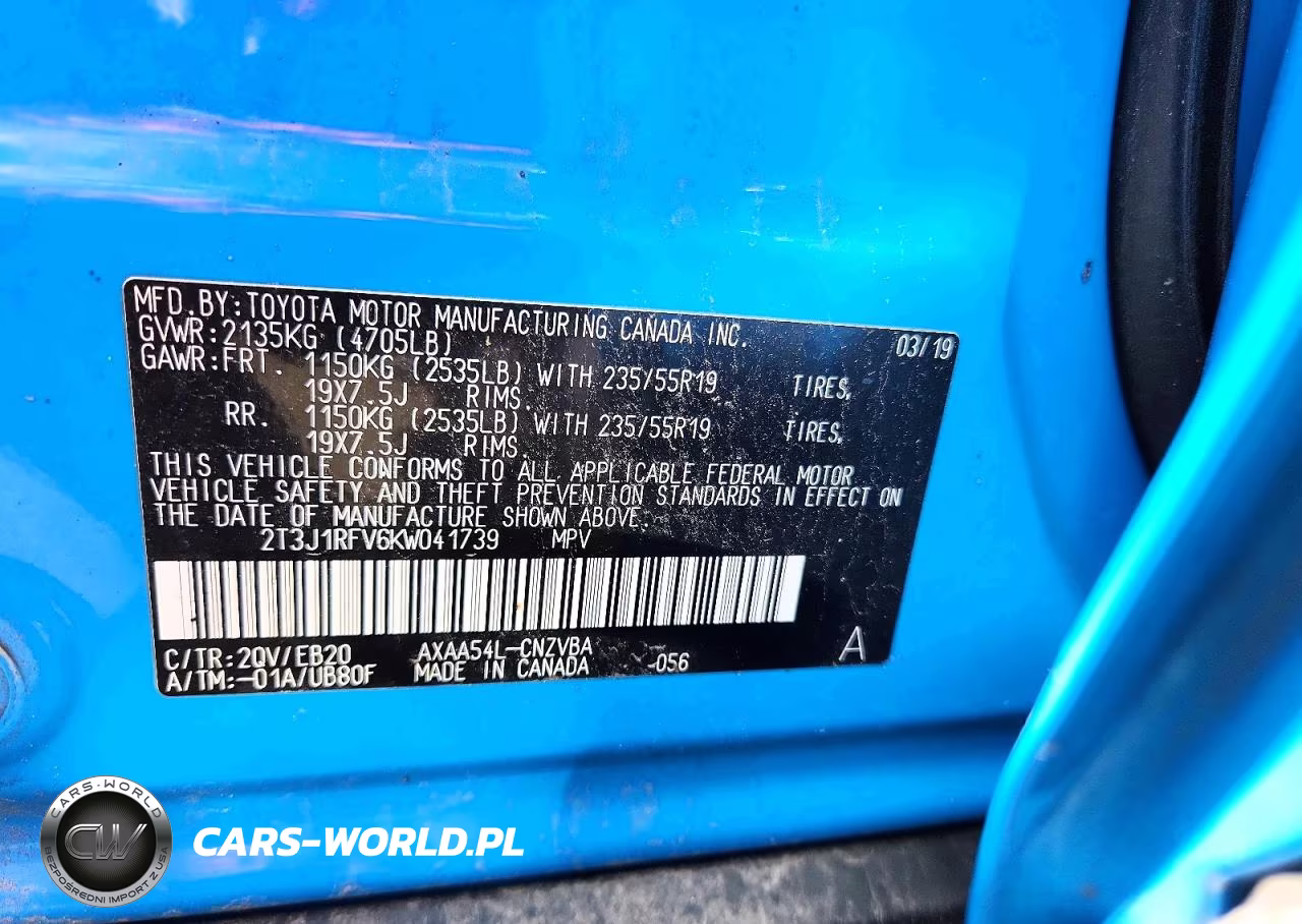 2019 Toyota Rav4 Adventure VIN:2T3J1RFV6KW041739 - 14
