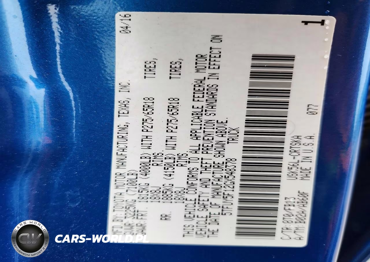2016 Toyota Tundra Sr5 VIN:5TFUY5F12GX548378 - 13