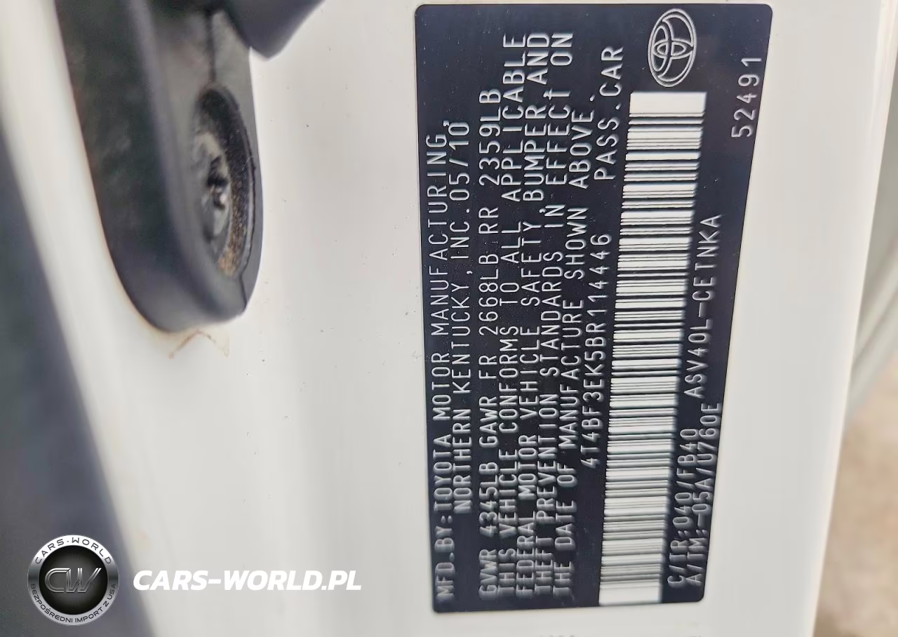 2011 Toyota Camry Base VIN:4T4BF3EK5BR114446 - 12