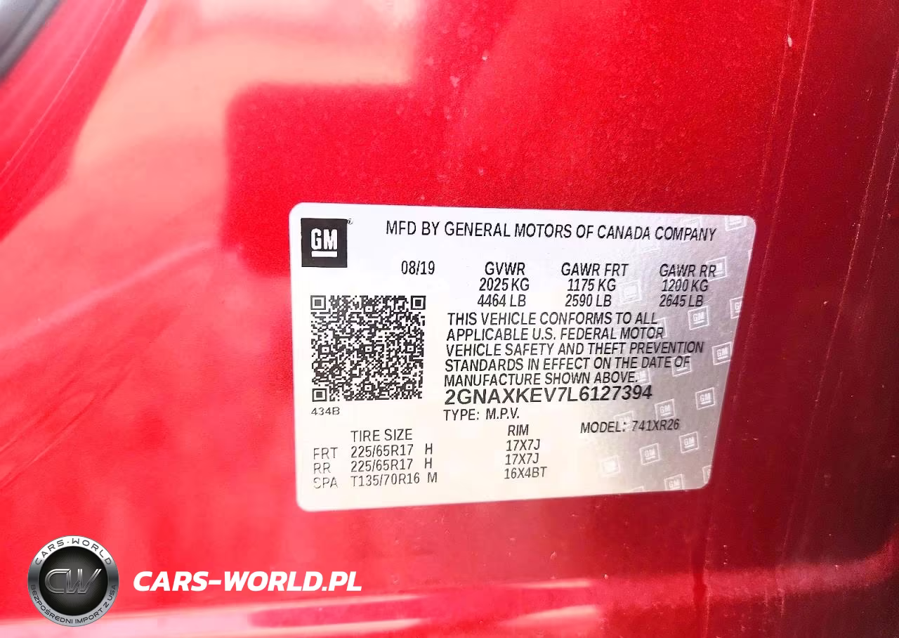 2020 Chevrolet Equinox Lt VIN:2GNAXKEV7L6127394 - 13