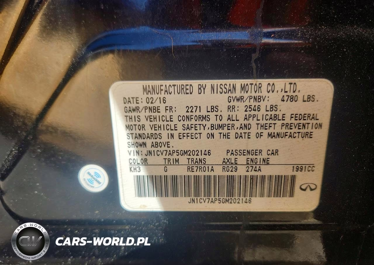 2016 Infiniti Q50 2.0T Premium VIN:JN1CV7AP5GM202146 - 12