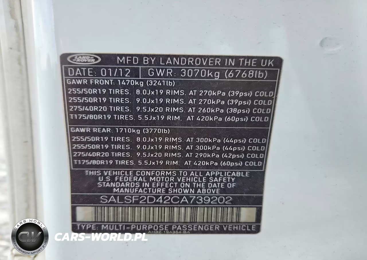 2012 Land Rover Range Rover Sport Hse VIN:SALSF2D42CA739202 - 13