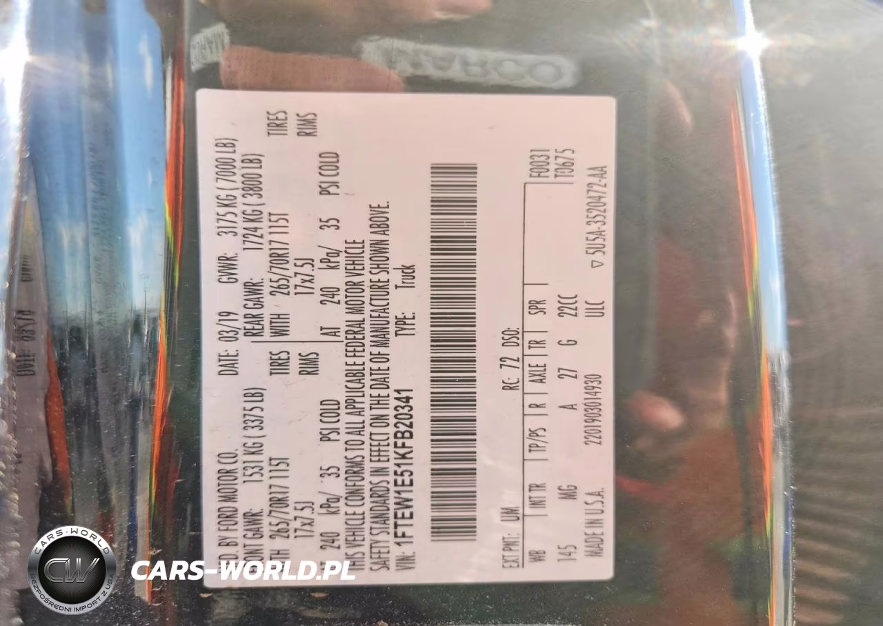 2019 Ford F150 Supercrew VIN:1FTEW1E51KFB20341 - 12