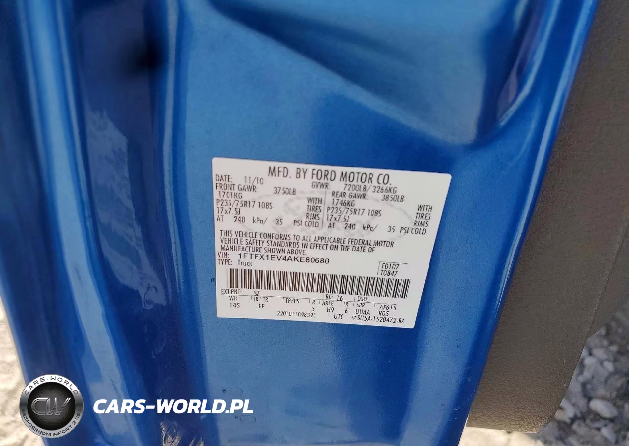 2010 Ford F150 Super Cab VIN:1FTFX1EV4AKE80680 - 12
