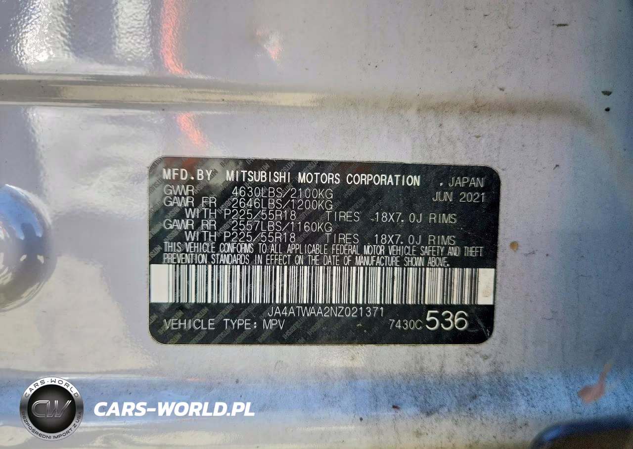 2022 Mitsubishi Eclipse Cross Se VIN:JA4ATWAA2NZ021371 - 13