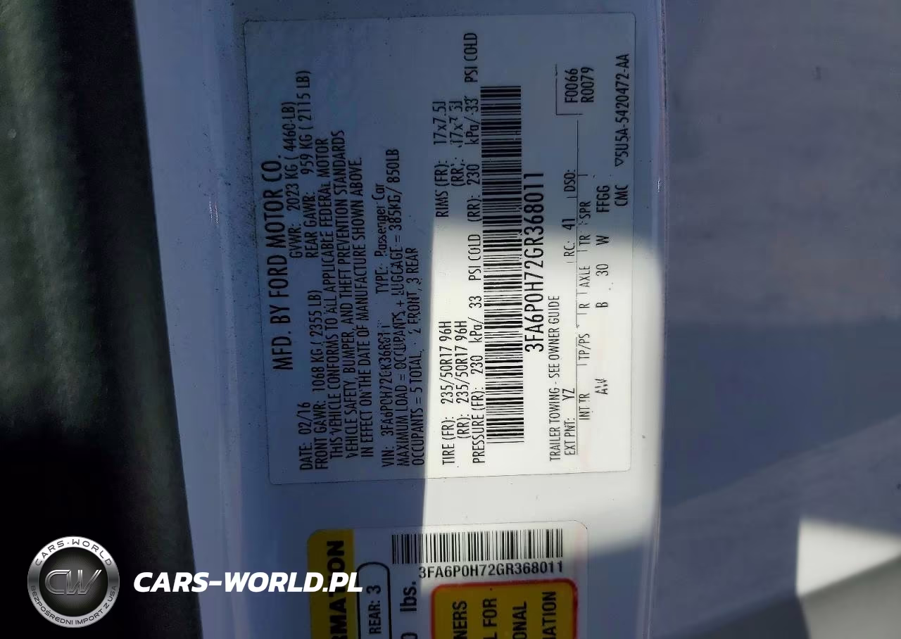 2016 Ford Fusion Se VIN:3FA6P0H72GR368011 - 12