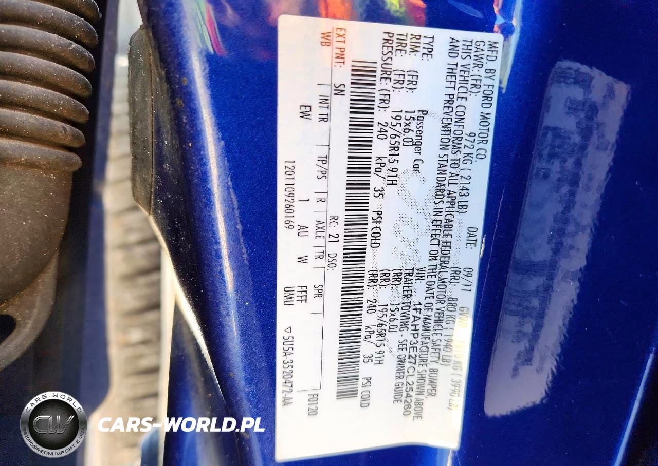 2012 Ford Focus S VIN:1FAHP3E27CL254260 - 13
