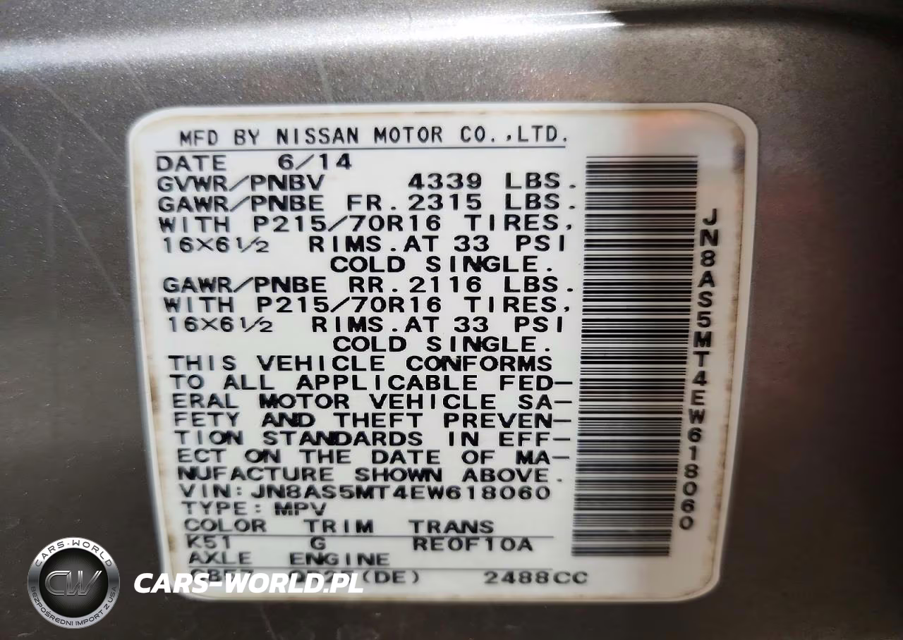 2014 Nissan Rogue Select S VIN:JN8AS5MT4EW618060 - 13