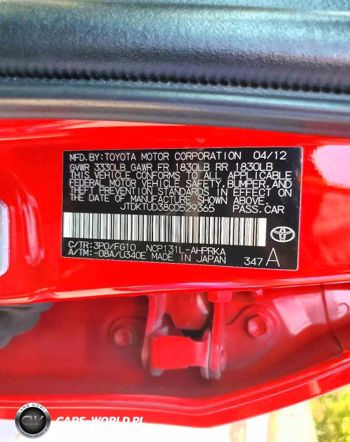 2012 Toyota Yaris 5-Door Le VIN:JTDKTUD38CD529365 - 12