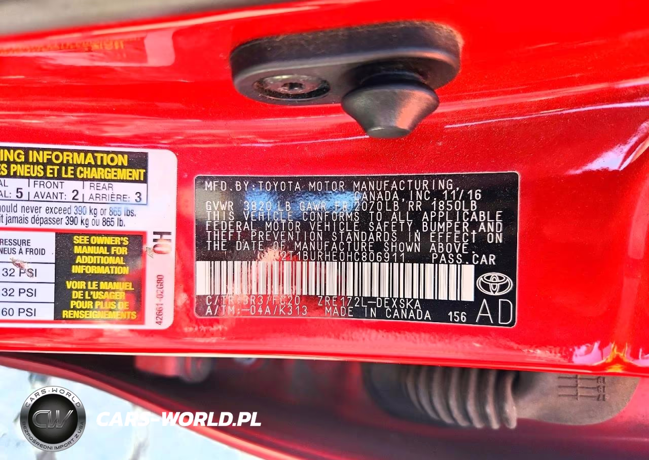 2017 Toyota Corolla Se VIN:2T1BURHE0HC806911 - 13