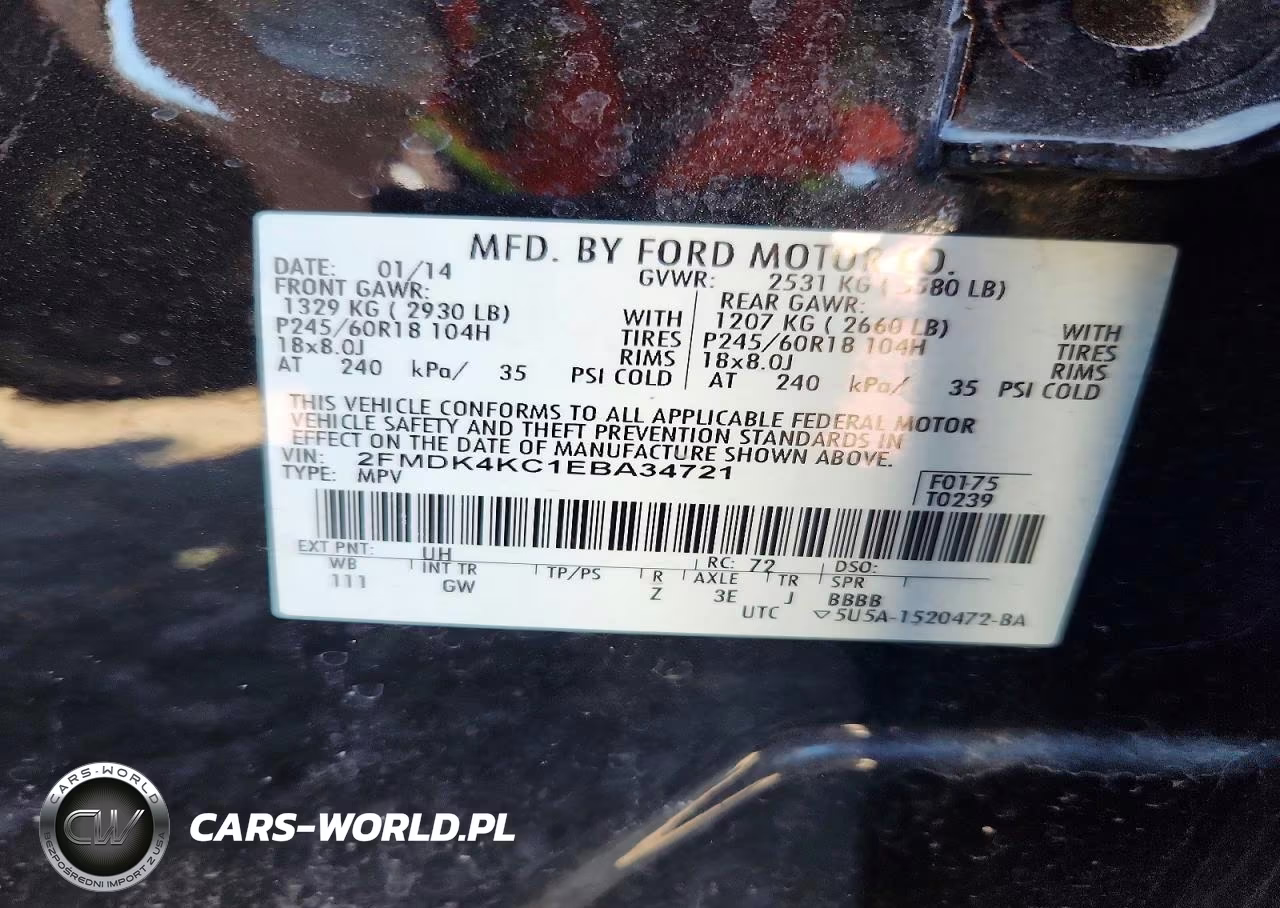 2014 Ford Edge Limited VIN:2FMDK4KC1EBA34721 - 13