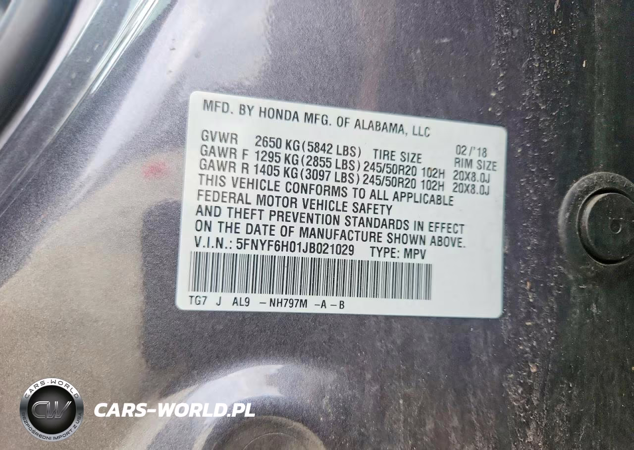 2018 Honda Pilot Elite VIN:5FNYF6H01JB021029 - 13