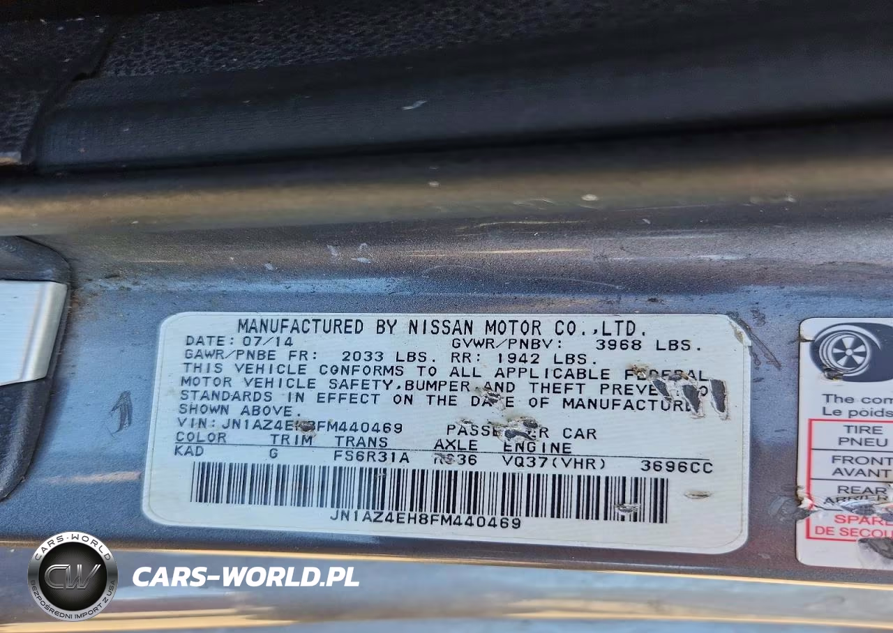 2015 Nissan 370Z Sport Tech VIN:JN1AZ4EH8FM440469 - 12
