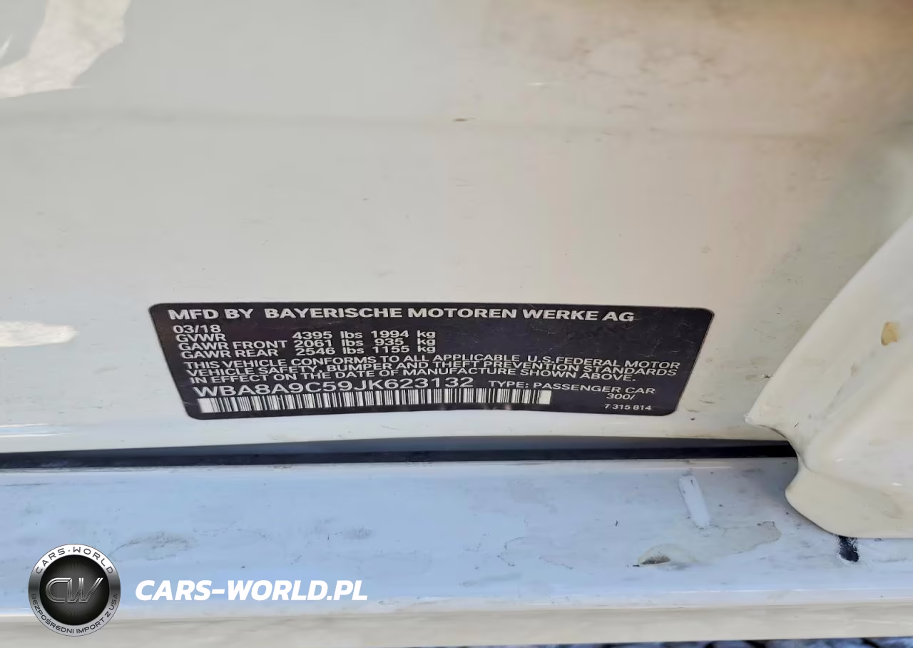 2018 BMW 320 I VIN:WBA8A9C59JK623132 - 12