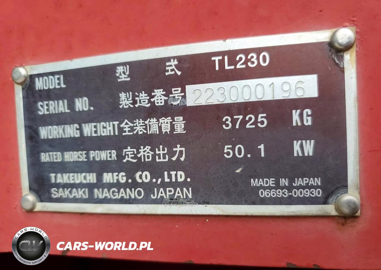 2010 Takeuchi Tl230 VIN:223000196 - 10