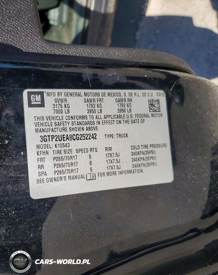 2012 GMC Sierra K1500 Sl VIN:3GTP2UEA8CG252242 - 12