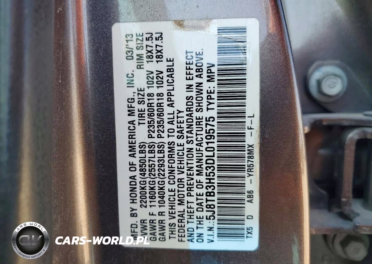 2013 Acura Rdx Technology VIN:5J8TB3H53DL019575 - 13