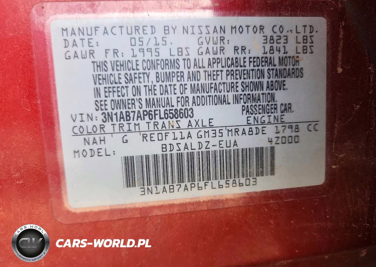 2015 Nissan Sentra Sv VIN:3N1AB7AP6FL658603 - 13