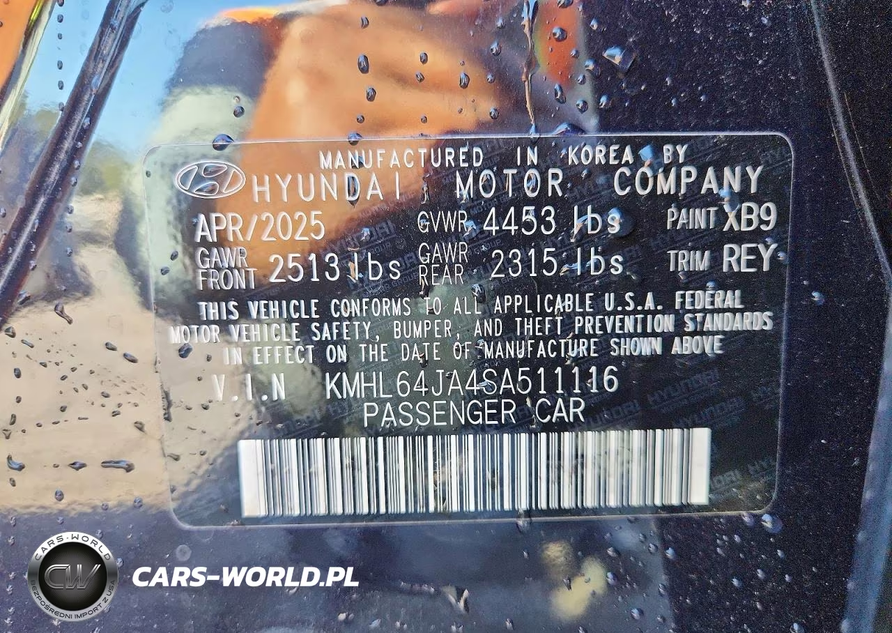 2025 Hyundai Sonata Sel VIN:KMHL64JA4SA511116 - 12