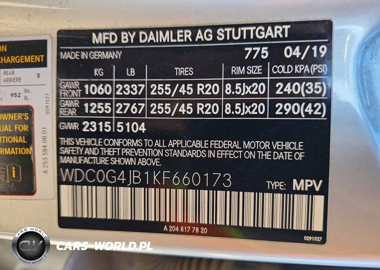 2019 Mercedes-Benz Glc 300 VIN:WDC0G4JB1KF660173 - 12
