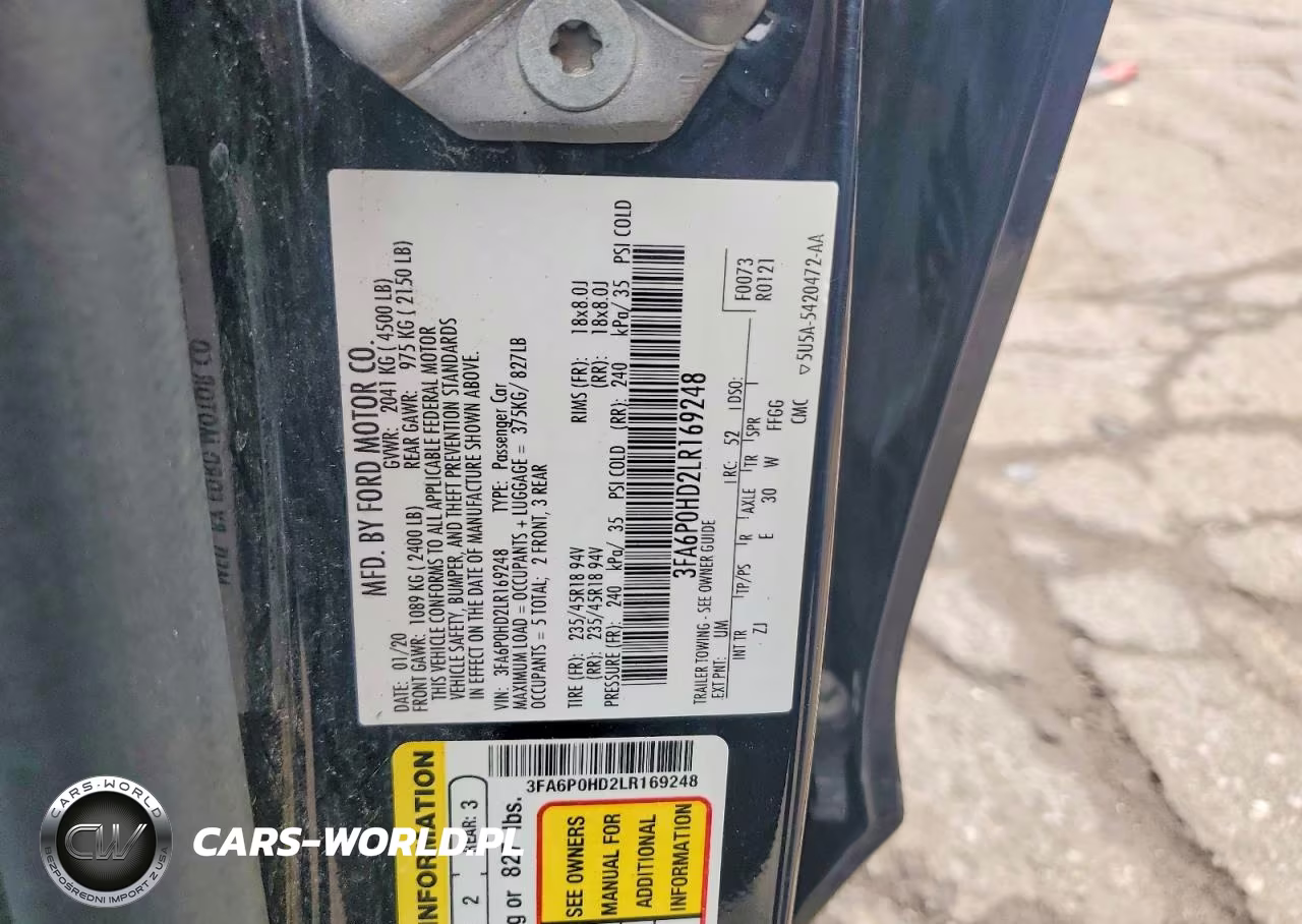 2020 Ford Fusion Se VIN:3FA6P0HD2LR169248 - 13