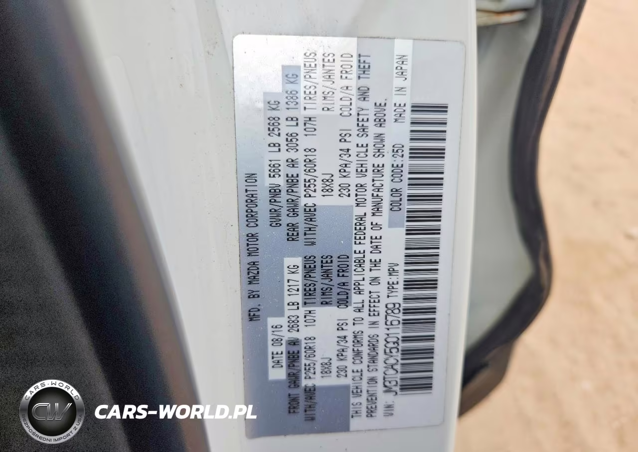 2016 Mazda Cx-9 Touring VIN:JM3TCACY5G0116789 - 13