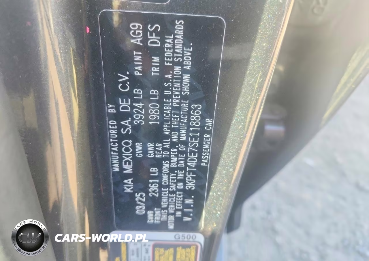 2025 Kia K4 Lxs VIN:3KPFT4DE7SE118863 - 12