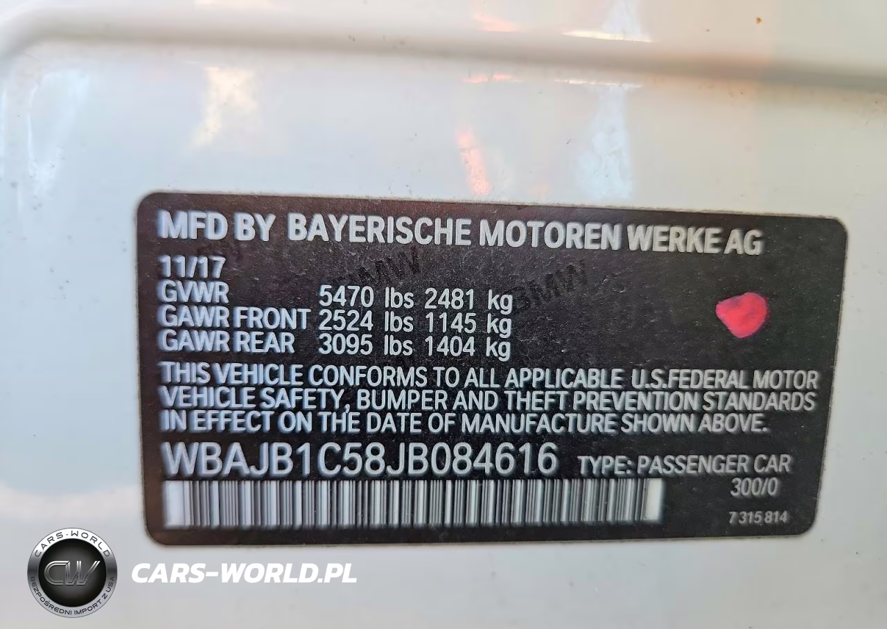 2018 BMW 530Xe VIN:WBAJB1C58JB084616 - 13