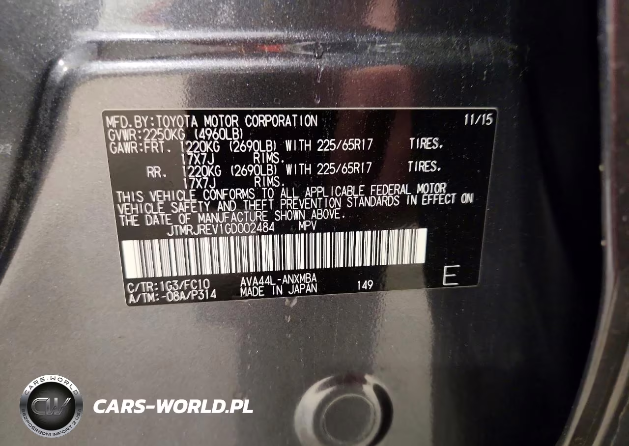 2016 Toyota Rav4 Hv Xle VIN:JTMRJREV1GD002484 - 13