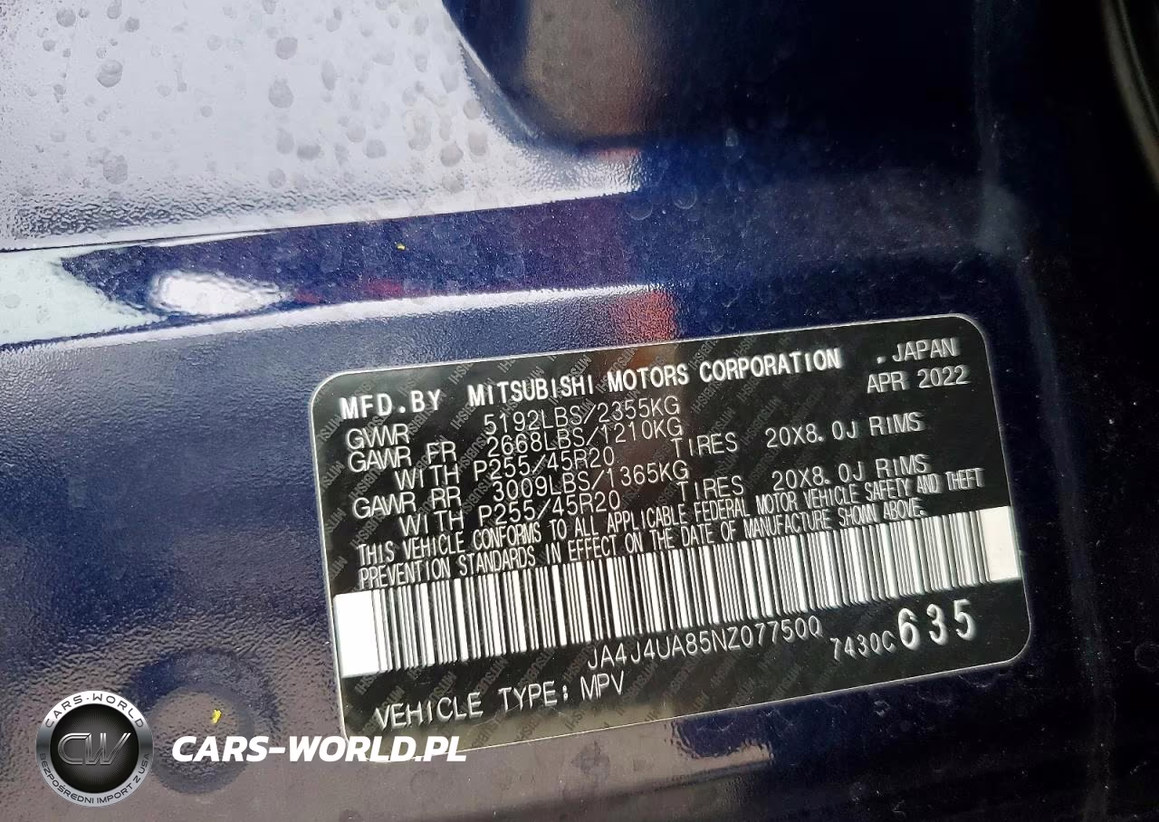 2022 Mitsubishi Outlander Se VIN:JA4J4UA85NZ077500 - 12