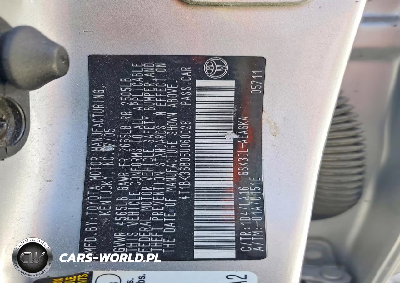 2005 Toyota Avalon Xls VIN:4T1BK36B05U060028 - 12