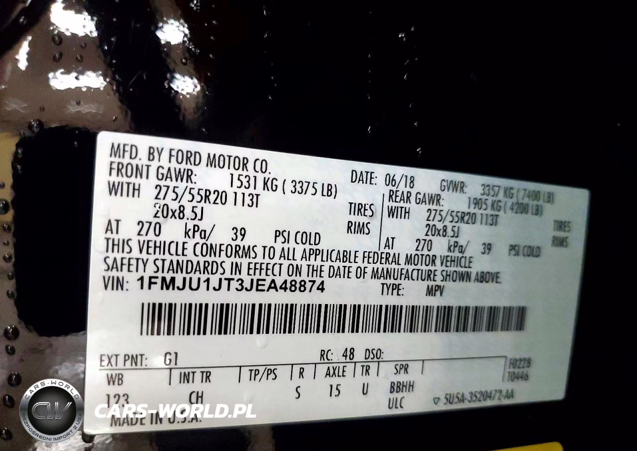 2018 Ford Expedition Xlt VIN:1FMJU1JT3JEA48874 - 13