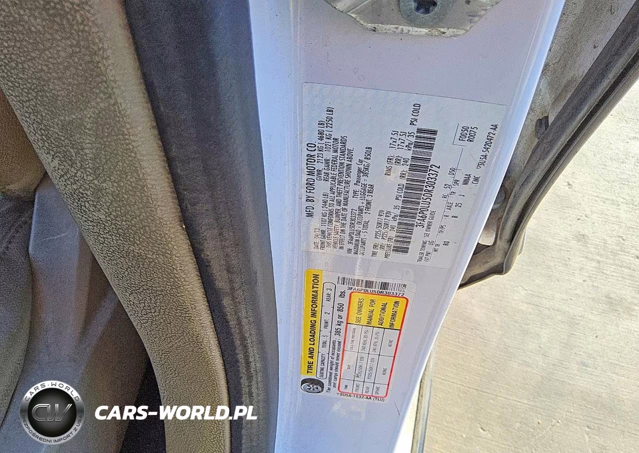 2013 Ford Fusion Se Hybrid VIN:3FA6P0LU5DR303372 - 12
