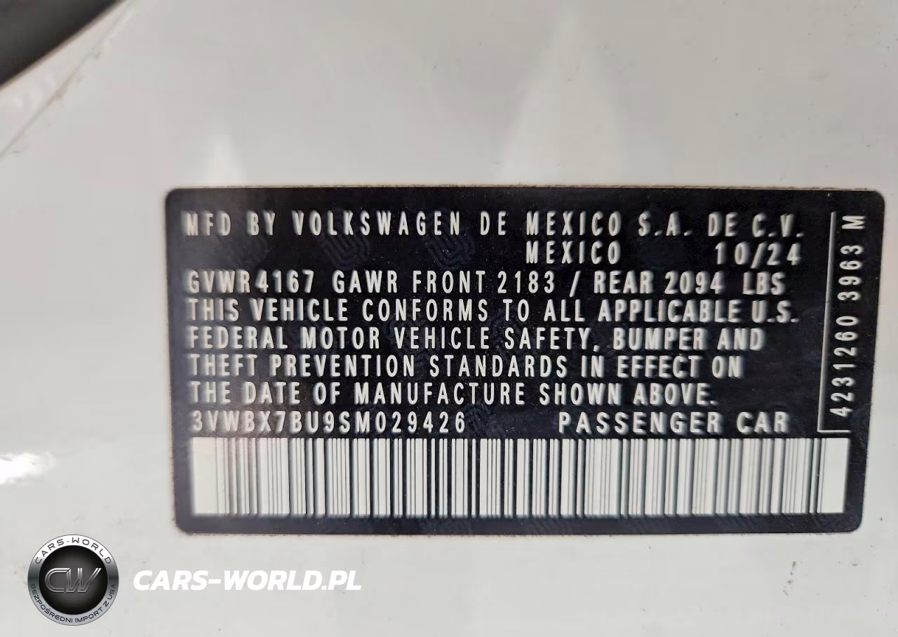 2025 Volkswagen Jetta Sport VIN:3VWBX7BU9SM029426 - 12