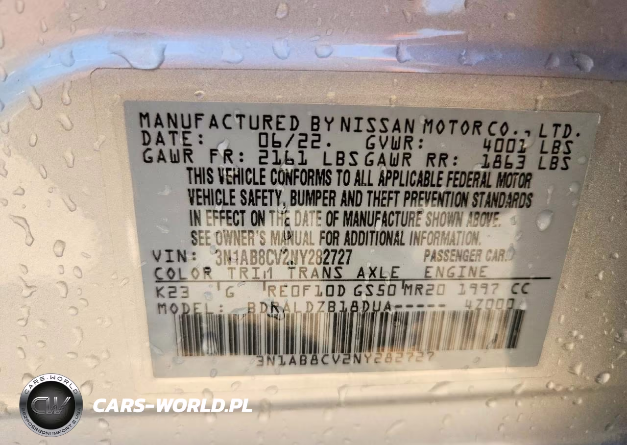 2022 Nissan Sentra Sv VIN:3N1AB8CV2NY282727 - 13