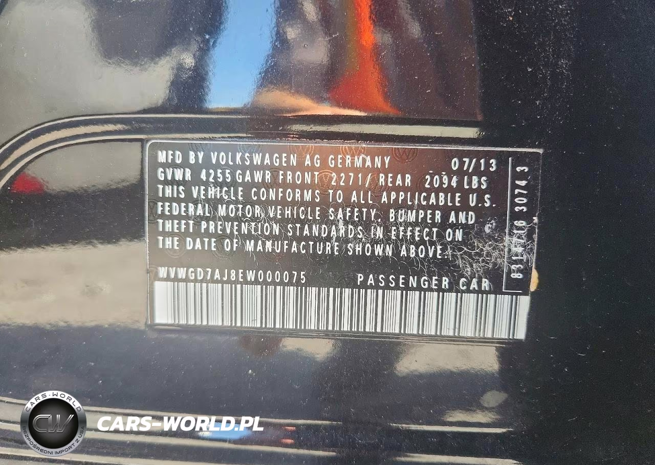 2014 Volkswagen Gti VIN:WVWGD7AJ8EW000075 - 13