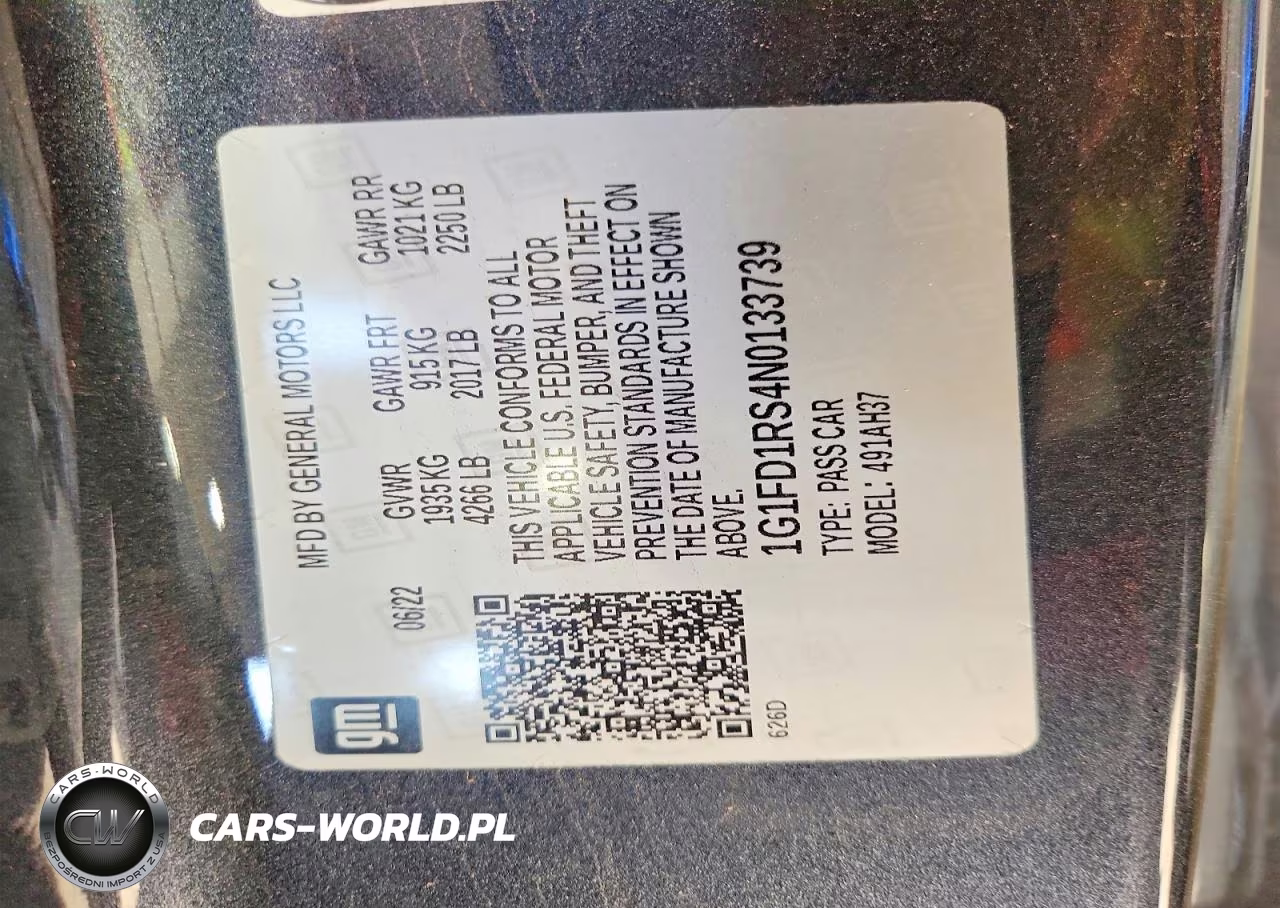 2022 Chevrolet Camaro Lt VIN:1G1FD1RS4N0133739 - 12