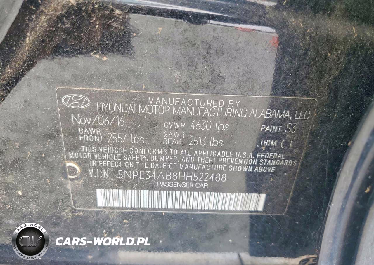 2017 Hyundai Sonata Sport 2.0T VIN:5NPE34AB8HH522488 - 12