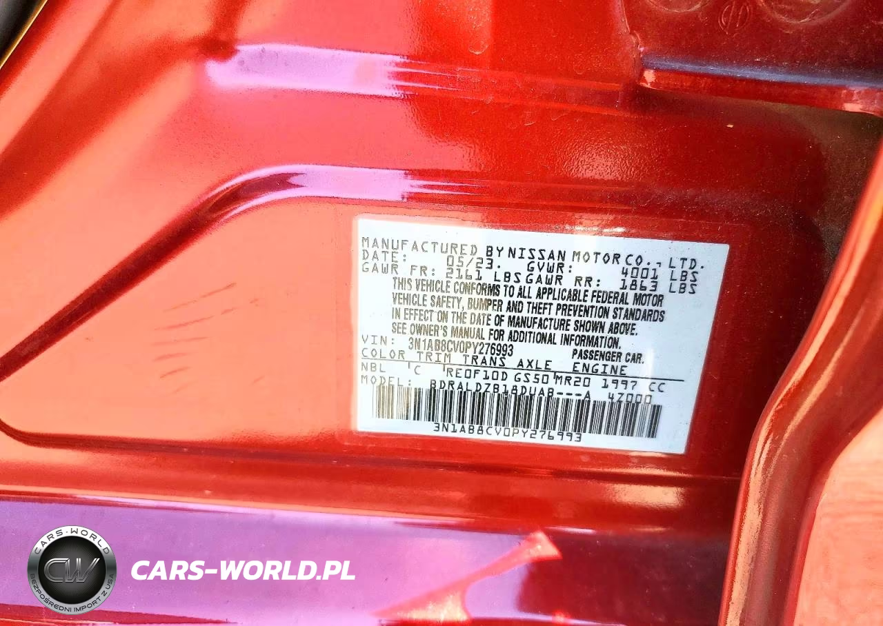 2023 Nissan Sentra Sv VIN:3N1AB8CV0PY276993 - 12