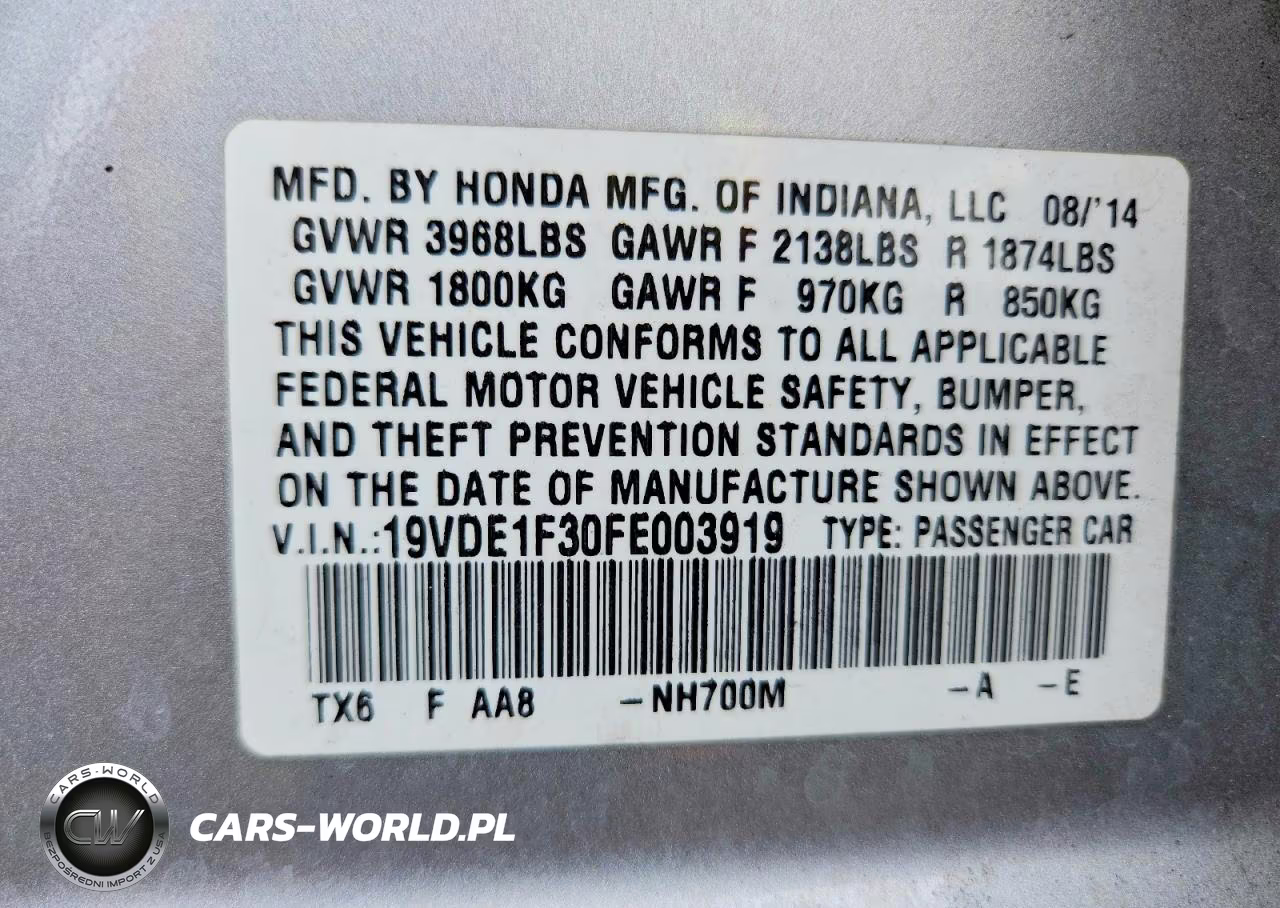 2015 Acura Ilx 20 VIN:19VDE1F30FE003919 - 12