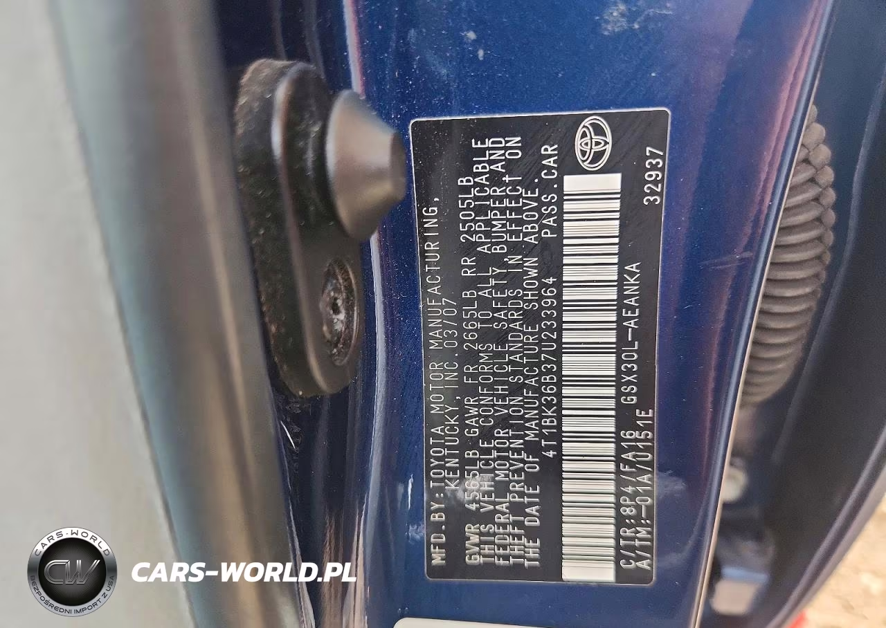 2007 Toyota Avalon Xl VIN:4T1BK36B37U233964 - 13