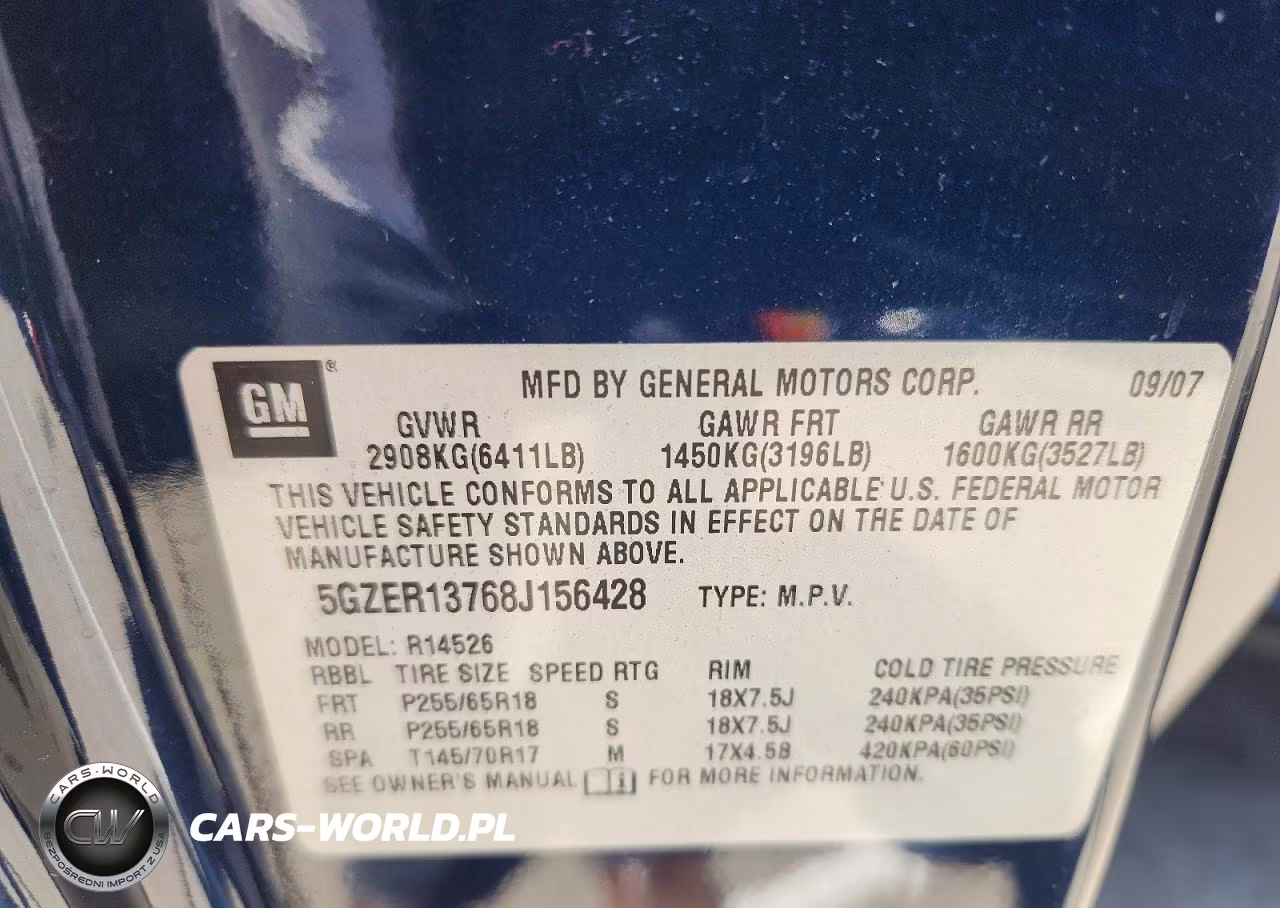 2008 Saturn Outlook Xe VIN:5GZER13768J156428 - 12