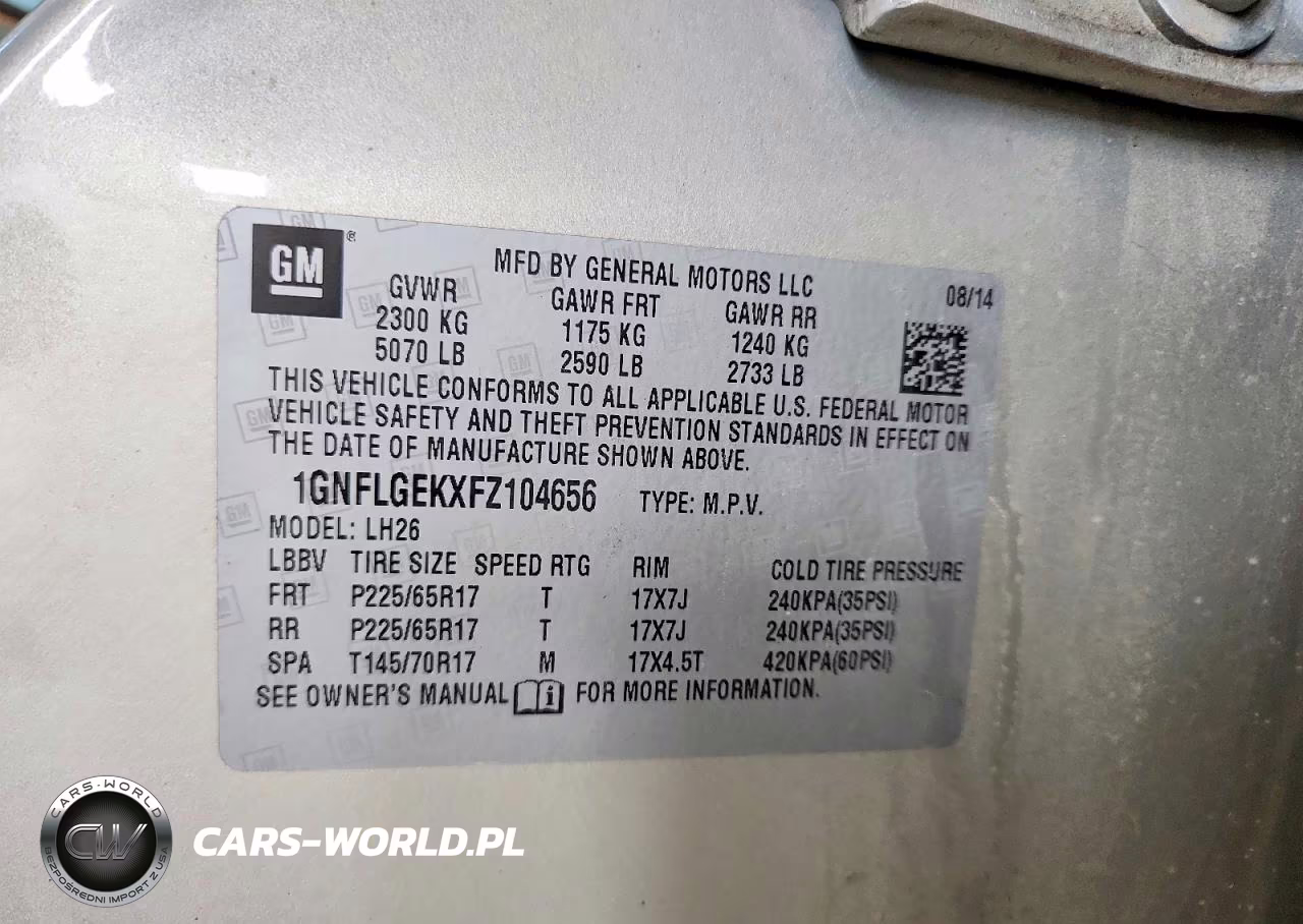 2015 Chevrolet Equinox Lt VIN:1GNFLGEKXFZ104656 - 13