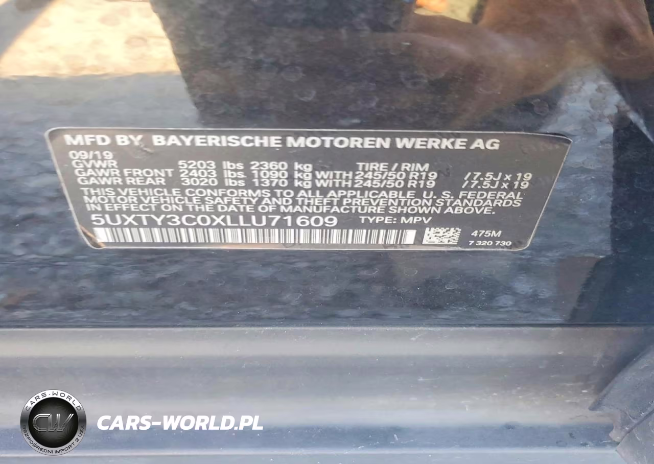 2020 BMW X3 Sdrive30I VIN:5UXTY3C0XLLU71609 - 13