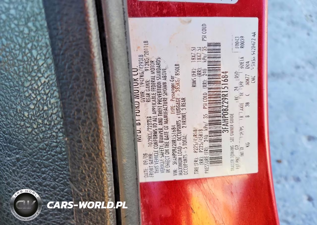 2009 Ford Fusion Sel VIN:3FAHP08Z29R151684 - 12